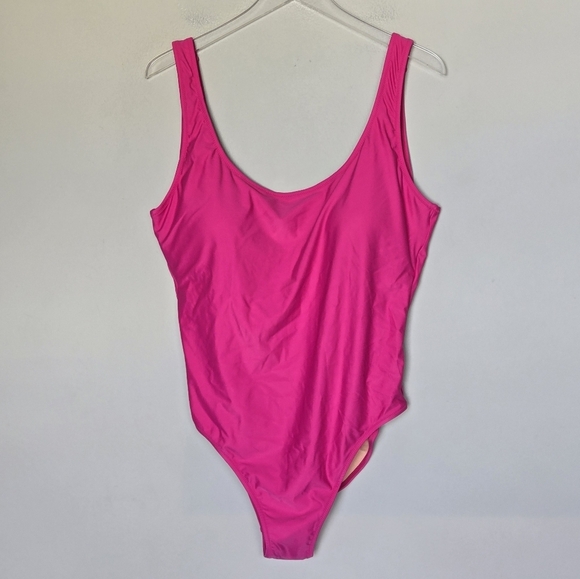 J. Crew Heritage Scoopback Vibrant Pink One-Piece Swimsuit Vacation Resort Beach - Picture 9 of 9